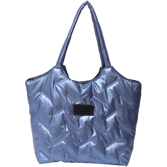 Puffy Tote Bags for Women Quilted Shoulder Bag Large Capacity Puffer Hobo Handbag Lightweight Crossbody Bag