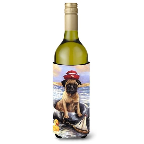 Pug Ahoy Sailor Wine Bottle Hugger