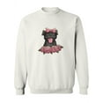 thumbnail image 1 of Pug And Roses Sweatshirt Women -SPIdeals Designs, Female 5X-Large, 1 of 4