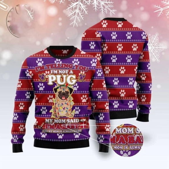 Pug Baby Christmas 3D Christmas Sweater, Dog 3D Christmas Sweater, 3D Dog Sweaters