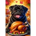 thumbnail image 1 of Pug Black -  Best of Breed DCR Thanksgiving Garden Flag 12" x 17", 1 of 1