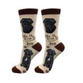 thumbnail image 1 of E&S Pets Pug, Black Socks - Life is Better Socks for Pet Lovers - Cute Unisex Socks - One Size Fits Most, 1 of 3