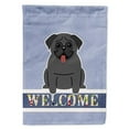 thumbnail image 1 of Pug Black Welcome Flag Canvas House Size, 1 of 1