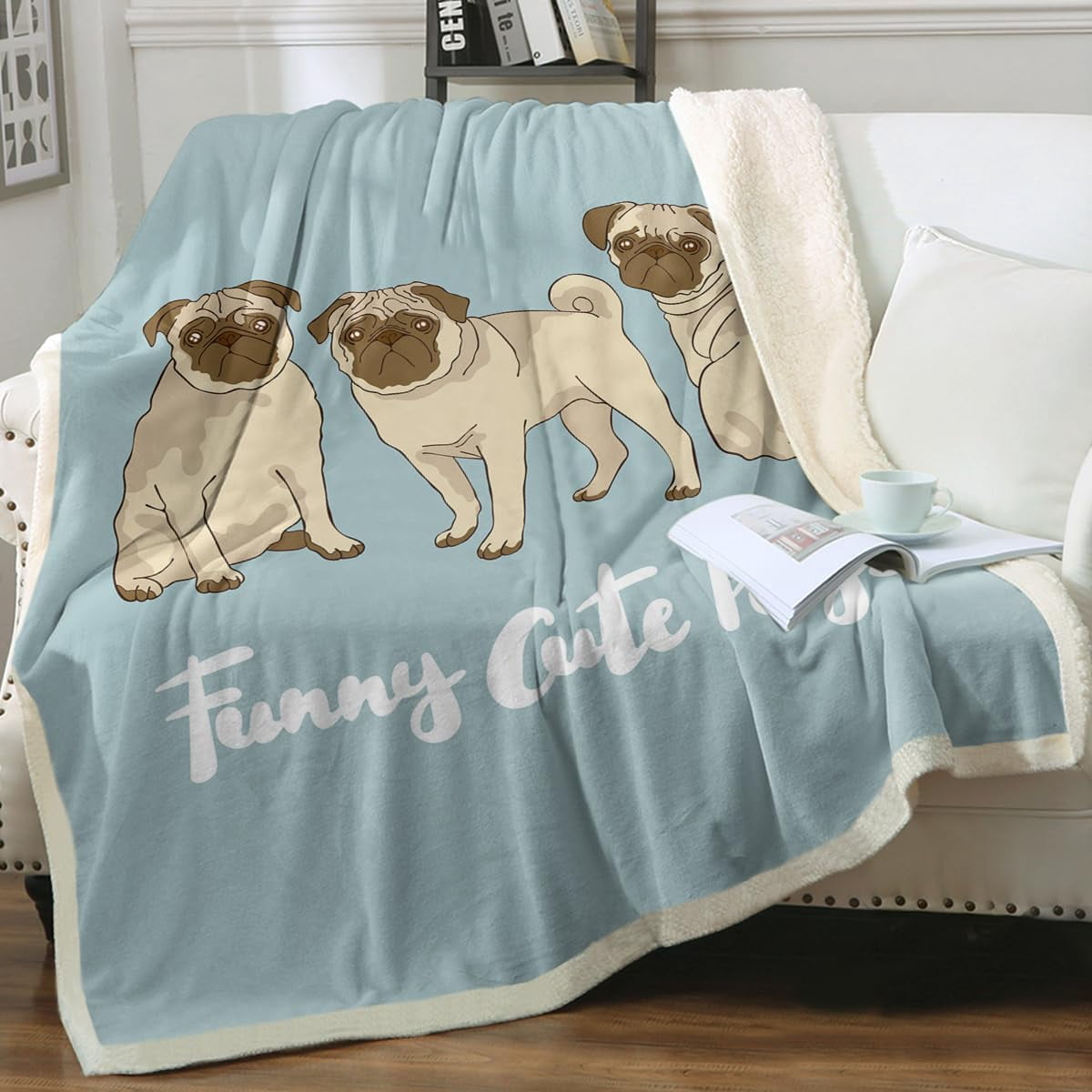 Color Splash Pug Quilted Blanket NCU0TL1809