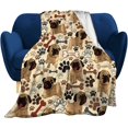 thumbnail image 1 of Pug Blanket Warm Fuzzy Throw Blanket Ultra Soft Bedding for Bedroom Living Room Sofa Couch Kids Adults Gifts for Pug Lovers 60"x50", 1 of 6