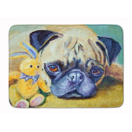 Pug Bunny Rabbit Machine Washable Memory Foam Mat