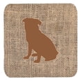 thumbnail image 1 of Pug Burlap and Brown Foam Coasters, Set - 4, 1 of 1