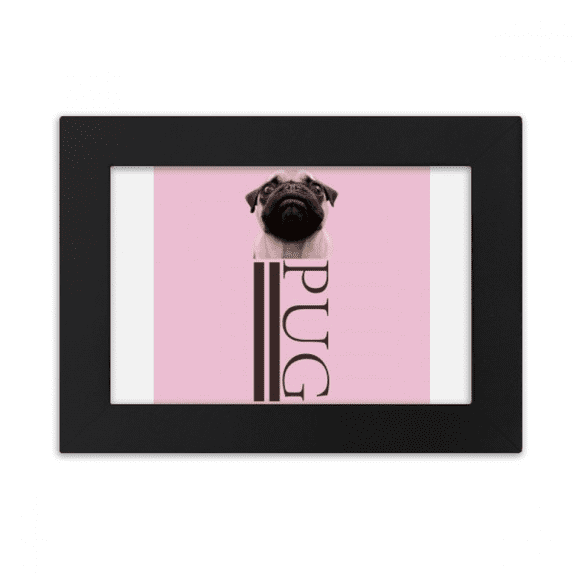 Pug Chin Animal Art Deco Fashion Desktop Photo Frame Ornaments Picture Art Painting