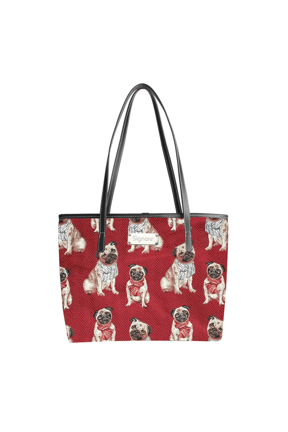 Pug College/Shoulder Tote Bag