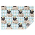 thumbnail image 1 of Pug with Crown Rectangle Tablecloth 60"x84",Waterproof Polyester Rectangle Table Cloth, Wipeable Spillproof Polyester Tablecloth for Dining, Camping, Indoor and Outdoor, 1 of 5