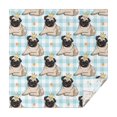 thumbnail image 1 of Pug with Crown Square Tablecloth,Waterproof Square Table Cover,Wipeable Spillproof Washable Table Cover for Home Kitchen Party Decor 60"x60"(152x152cm), 1 of 6