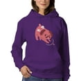 thumbnail image 1 of Pug Cupid Hoodie Women -Smartprints Designs, Female XX-Large, 1 of 4