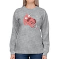 thumbnail image 1 of Pug Cupid Sweatshirt Women -Smartprints Designs, Female Small, 1 of 4