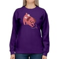 thumbnail image 1 of Pug Cupid Sweatshirt Women -Smartprints Designs, Female Small, 1 of 4