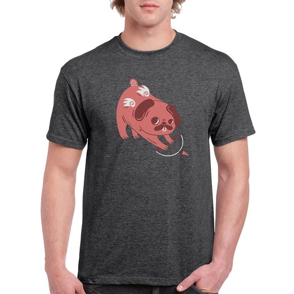 Pug Cupid T-Shirt Men -Smartprints Designs, Male Medium