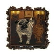 thumbnail image 1 of Pug Design Handmade Needlepoint Pillow with Fringe - Brown - Black & Yellow, 1 of 1