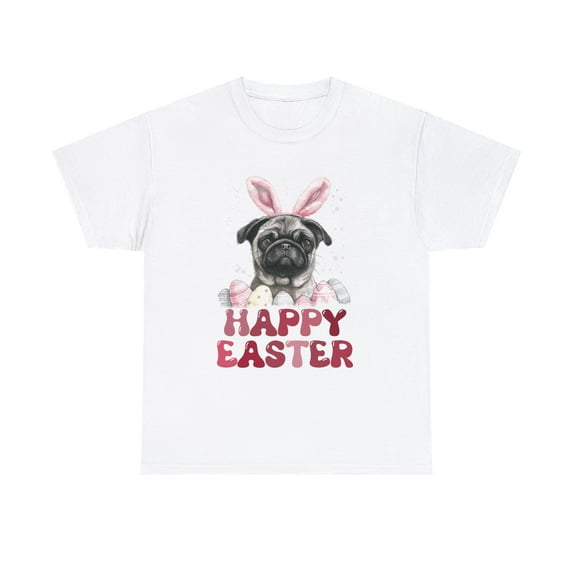 Pug Dog Bunny Happy Easter Shirt, Cute Bunny Easter Shirt Gift ID-0227-I7BY