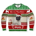 thumbnail image 1 of Pug Dog Christmas Sweater, Christmas Sweater, Christmas Sweater, Funny Xmas Sweaters, 1 of 2