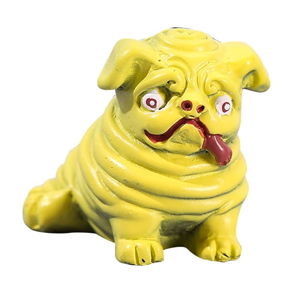 Pug Dog Figurine Small Decorative Ornaments For Micro Landscape Diy Crystal Ball Accessories Home Office Desktop Decoration Crafts Decor