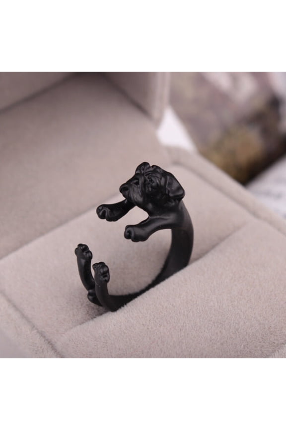 Dog Rings Geometric Animal Rings for Women and for Men Alloy Fashion Jewelry Pug Dog and Shar Pei Rings Pet Lovers Accessories Unique Gifts