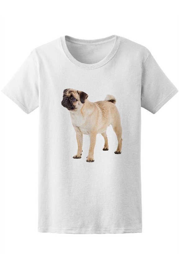 Pug Dog Standing T-Shirt Men -Image by Shutterstock, Male Small