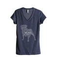 thumbnail image 1 of Pug Dog Word Cloud Women's Fashion Relaxed V-Neck T-Shirt Tee Heather Navy Small, 1 of 3