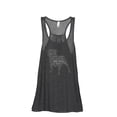 thumbnail image 1 of Pug Dog Word Cloud Women's Fashion Sleeveless Flowy Racerback Workout Yoga Tank Top Charcoal Grey Large, 1 of 3