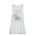 thumbnail image 1 of Pug Dog Word Cloud Women's Fashion Sleeveless Flowy Racerback Workout Yoga Tank Top Sport Grey Small, 1 of 3