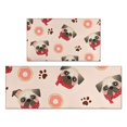 thumbnail image 1 of Pug and Donut Kitchen Rugs Sets Of 2,Anti Fatigue Kitchen Mat Rugs Non Slip Washable,Decorative Kitchen Floor Mats for Kitchen,Sink,Laundry,17"x30"+17"x47", 1 of 7