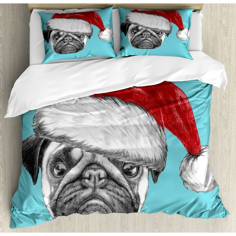 Pug outlet christmas duvet