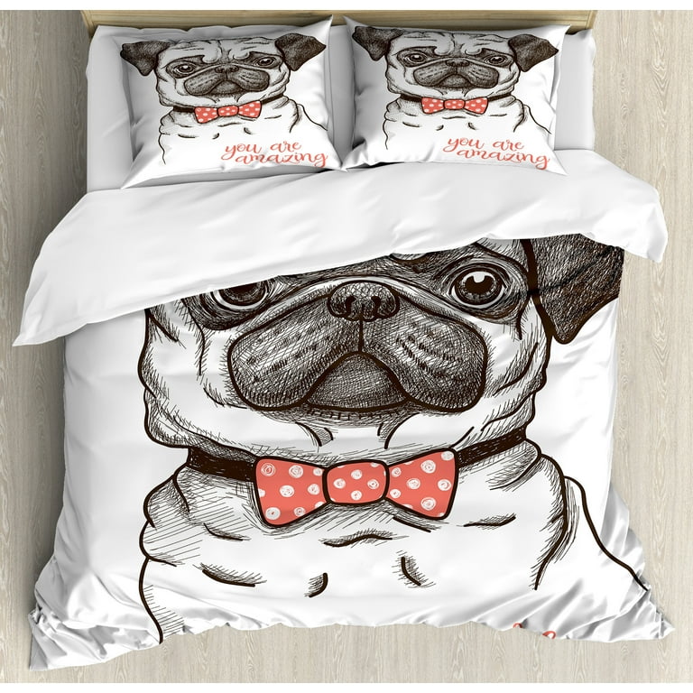 Pug duvet cover single best sale