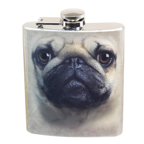 Pug Face 7oz Flask
