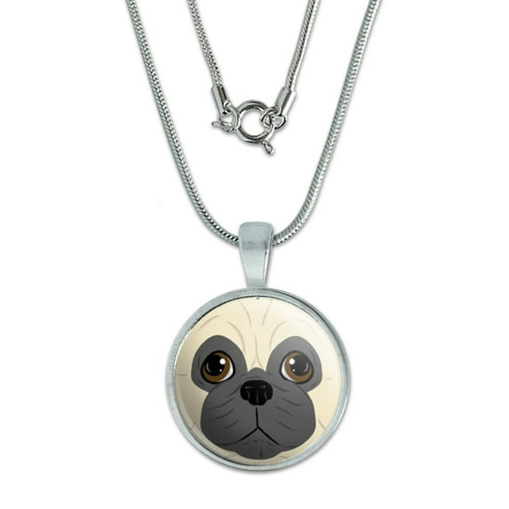 Pug Face - Dog Pet Small Pendant