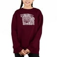 thumbnail image 1 of Pug Face - Girl's Word Art Crewneck Sweatshirt, 1 of 3