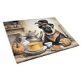 thumbnail image 1 of Pug Fall Kitchen Pumpkins Glass Cutting Board Large 12 in x 15 in, 1 of 5