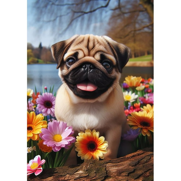 Pug Fawn - Best of Breed DCR Spring House Flag