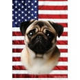 thumbnail image 1 of Pug Fawn - Best of Breed Patriotic Patriotic III Garden Flag, 1 of 1