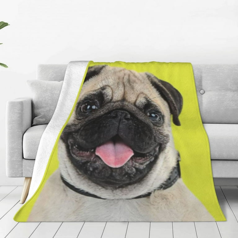 Pug Fleece Blanket Kids Pet Blanket Dog Plush Blanket Soft Blanket