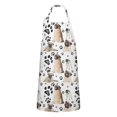 thumbnail image 1 of Pug and Footprints Apron-Garden Aprons for Women with Pockets-Cotton Linen Waterproof Kitchen Cooking Gardening Aprons Adjustable for Kitchen,Cooking,BBQ and Salon 33x27 Inch, 1 of 7