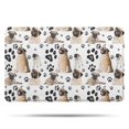 thumbnail image 1 of Pug and Footprints Bathroom Rugs Mat,Non Slip Microfiber Bathroom Rug,Rubber Backing,Soft Bathroom Mats for Bathroom Floor,Tub and Shower,20x32in(50x80cm), 1 of 5