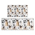 thumbnail image 1 of Pug and Footprints Kitchen Rugs Sets Of 2,Anti Fatigue Kitchen Mat Rugs Non Slip Washable,Decorative Kitchen Floor Mats for Kitchen,Sink,Laundry,17"x30"+17"x47", 1 of 7