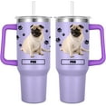 thumbnail image 1 of Pug Gift for Dog Owner,40oz Pug Tumbler with Handle Insulated Reusable Stainless Steel Travel Water Bottle (Color 3), 1 of 5