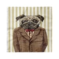 thumbnail image 1 of Pug Head Scarf, Smart Dressed Dog Suit, Head Wrap, 3 Sizes, by Ambesonne, 1 of 2