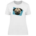 thumbnail image 1 of Pug Head With Modern Art T-Shirt Women -Image by Shutterstock, Female Large, 1 of 2