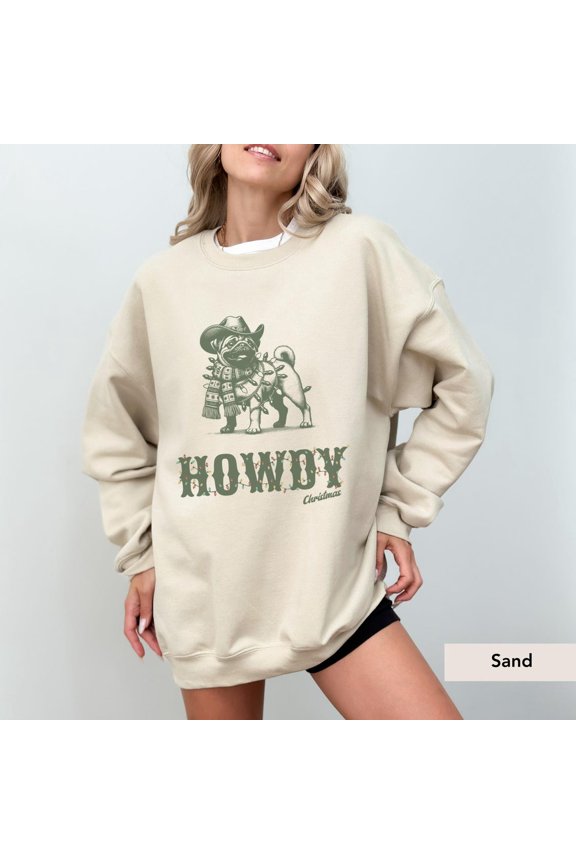 Pug Howdy Sweatshirt, Pug, Dog , Dog , Pug , Pug Mom Sweatshirt All Size S-5XL