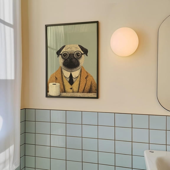 Pug In A Suit: Anthropomorphic Animal Print
