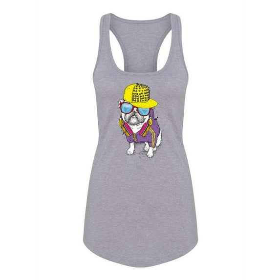 Pug In Jacket And Cap Tank Women -Image by Shutterstock, Female Medium