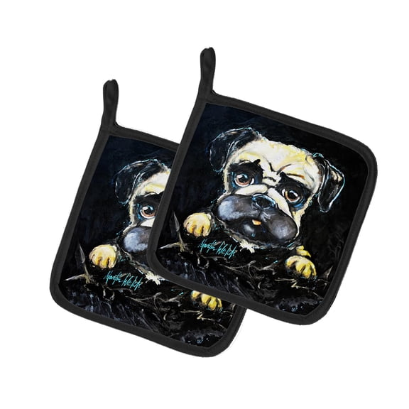 Pug It Out Pair of Pot Holders