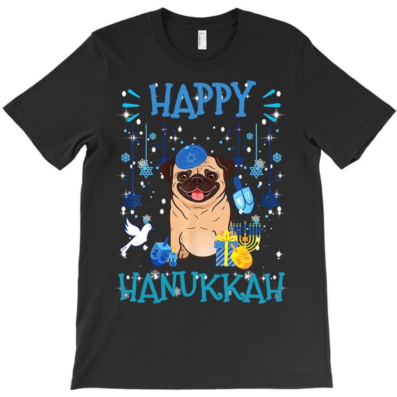 Pug Jewish Pug Dog Menorah Hat Chanukah Hanukkah Jewish Xmas Pre Pug - Trending G34044 Unisex T-Shirt, Up to Size 5XL