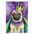 thumbnail image 1 of Pug King of Mardi Gras House Flag 28 in x 40 in, 1 of 7